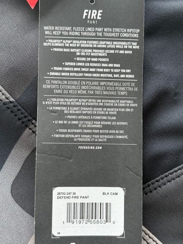 Używany Fox Defend Fire Polartec Pants bike — zdjęcie 15 z 15