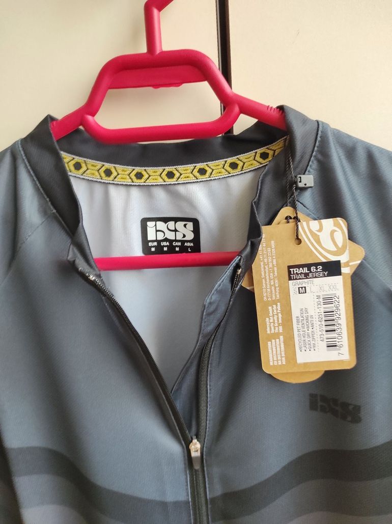 Used Ixs Trail 6.2 Short Sleeves Cycle Jersey Size M Graphite bike — image 5 of 15