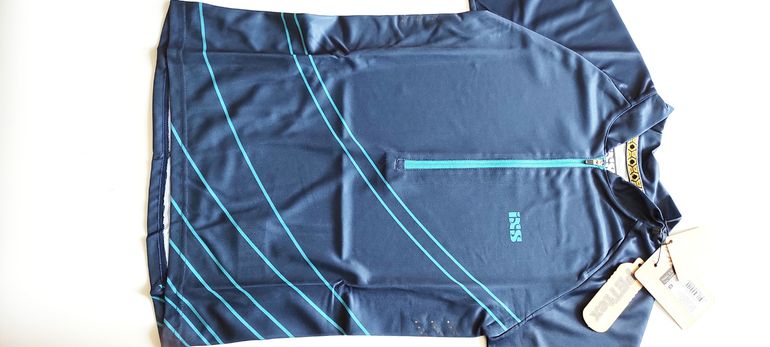 Used Ixs Trail 6.2 Women Short Sleeves Cycle Jersey Size 38 Petrol bike — image 10 of 16