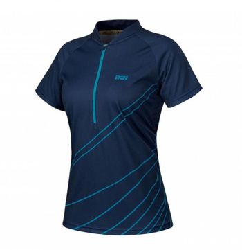 Used Ixs Trail 6.2 Women Short Sleeves Cycle Jersey Size 38 Petrol bike