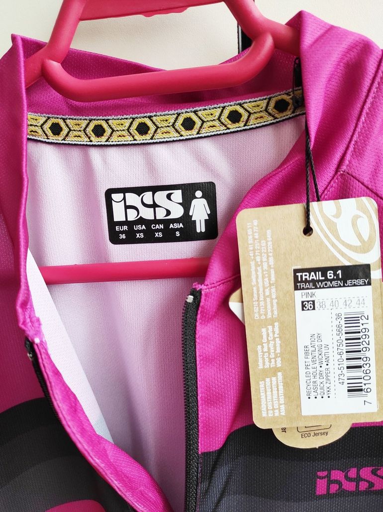 Used Ixs Trail 6.1 Women Short Sleeves Cycle Jersey Size 36 Pink bike — image 4 of 16