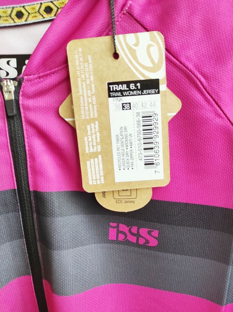 Used Ixs Trail 6.1 Women Short Sleeves Cycle Jersey Size 38 Pink bike — image 4 of 16