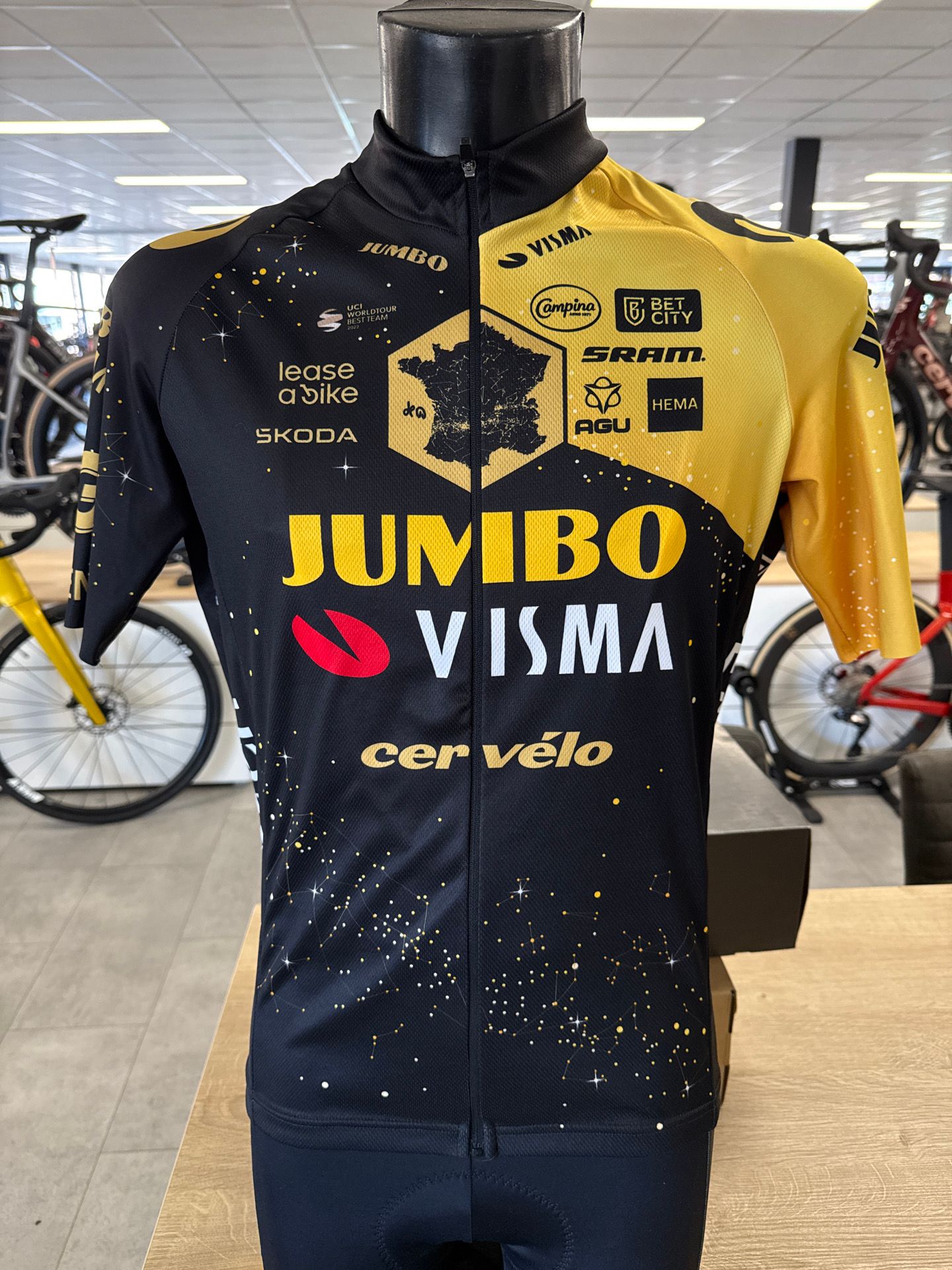 AGU Jersey SS Jumbo-Visma Replica Men TDF 2023
