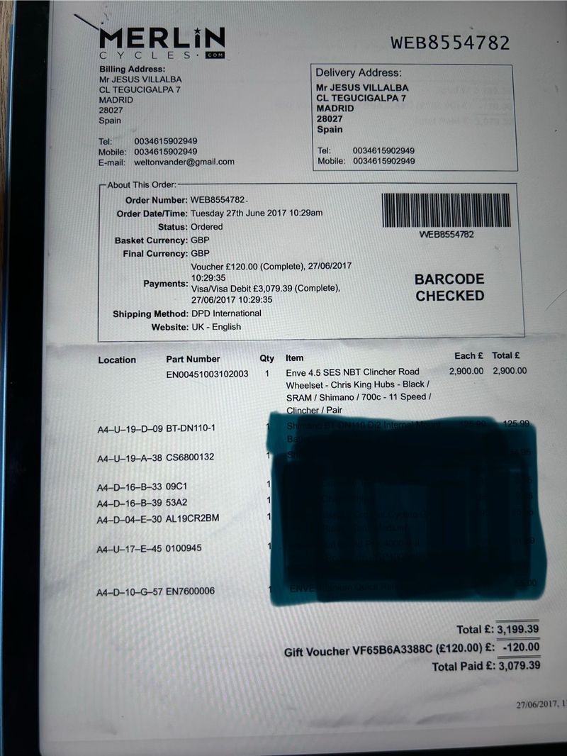Brugt Enve SES 4.5 Chris King 2017 bike — billede 7 af 7