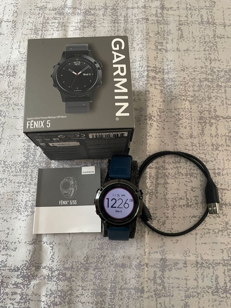 Used Garmin Fenix 5 Sapphire GPS Watch bike — image 1 of 6