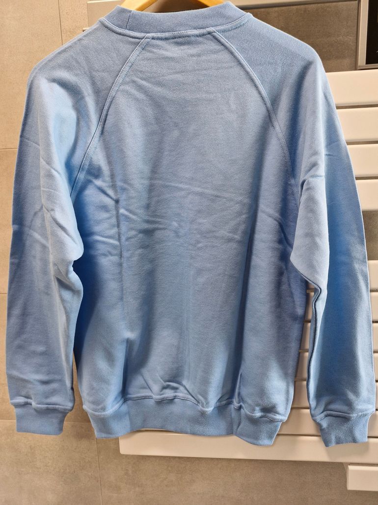 Used La Calaisienne Pull à col rond bleu clair en coton bike — image 8 of 11