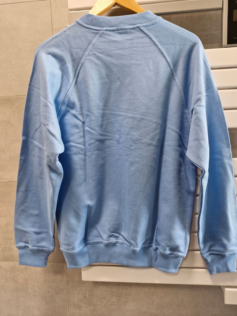 Used La Calaisienne Pull à col rond bleu clair en coton bike — image 7 of 11