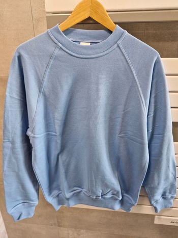 Used La Calaisienne Pull à col rond bleu clair en coton bike — image 1 of 11