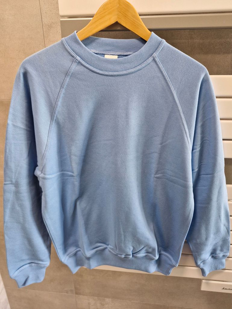 Used La Calaisienne Pull à col rond bleu clair en coton bike — image 1 of 11