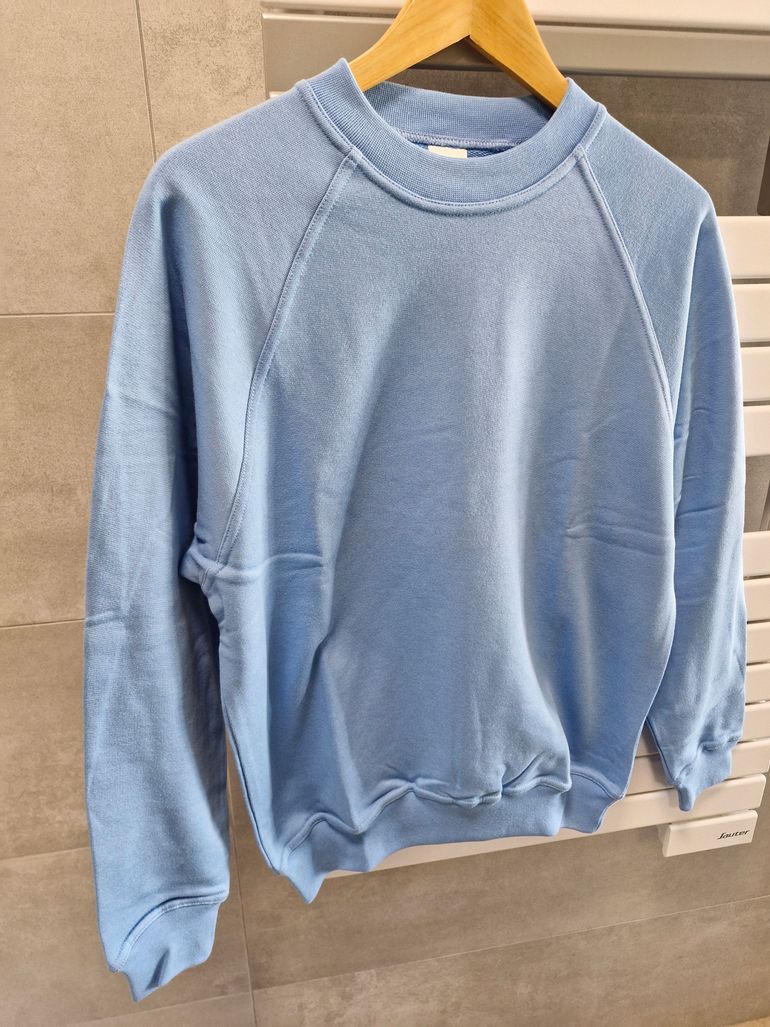 Used La Calaisienne Pull à col rond bleu clair en coton bike — image 2 of 11