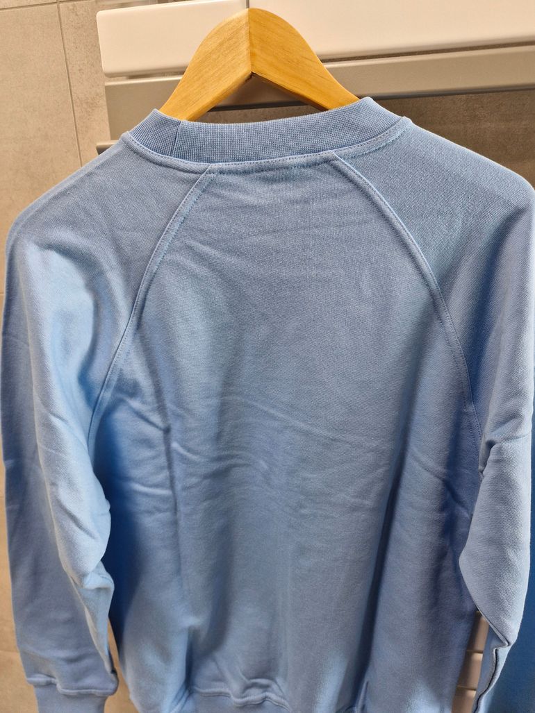 Used La Calaisienne Pull à col rond bleu clair en coton bike — image 9 of 11