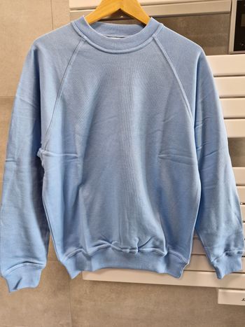 Used La Calaisienne Pull à col rond bleu clair en coton bike — image 3 of 11