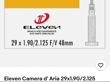 Used eleven 29x1.90/2.125 Tube bike — image 3 of 3