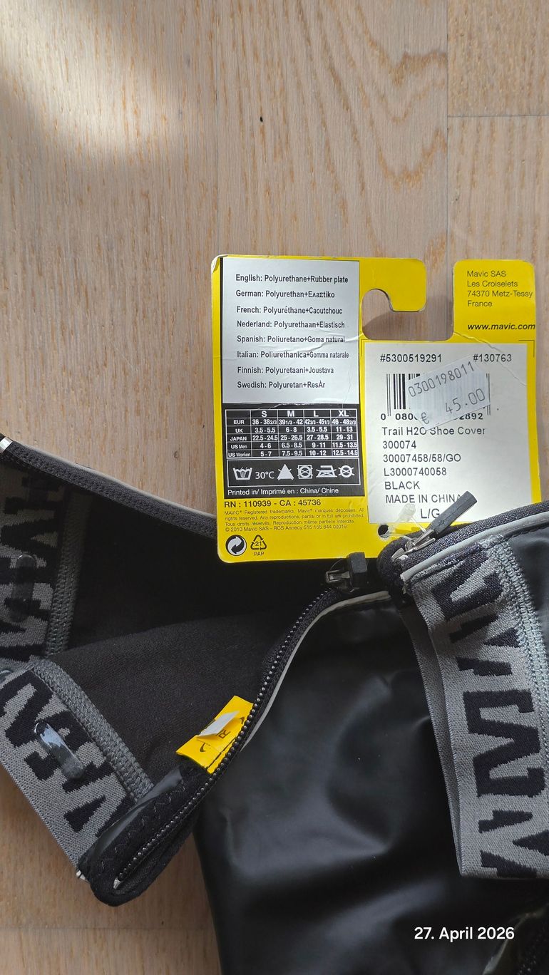 Used Mavic Pro H2O Shoe Cover Black Size L bike — image 5 of 5