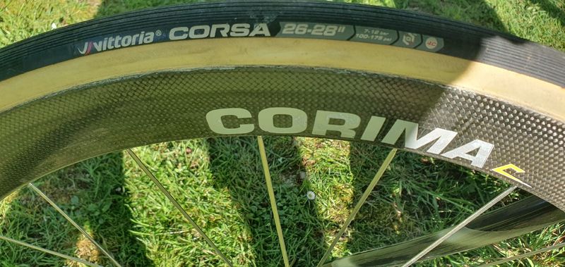 Used Corima Roues carbone avec boyaux Vittoria Corsa 26mm Wheels