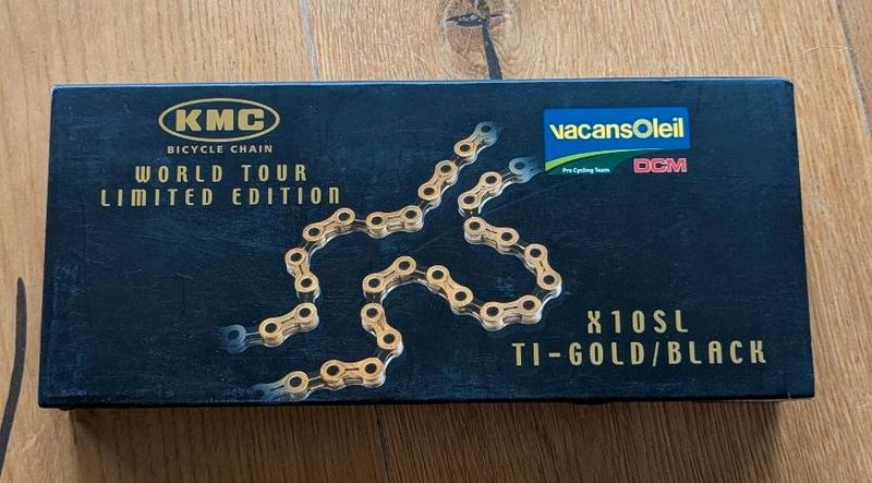 Used Kmc X10SL Ti-gold/black world tour limited edition Drivetrain & Pedals
