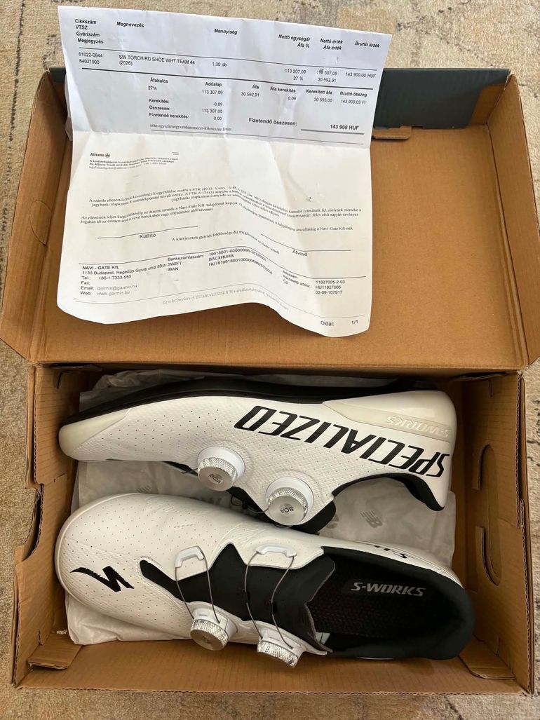 Used Specialized Sworks Torch 44 Road Shoe White 2026 bike — image 6 of 6