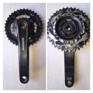 Brugt Shimano FC-M315-2 Drivetrain & Pedals