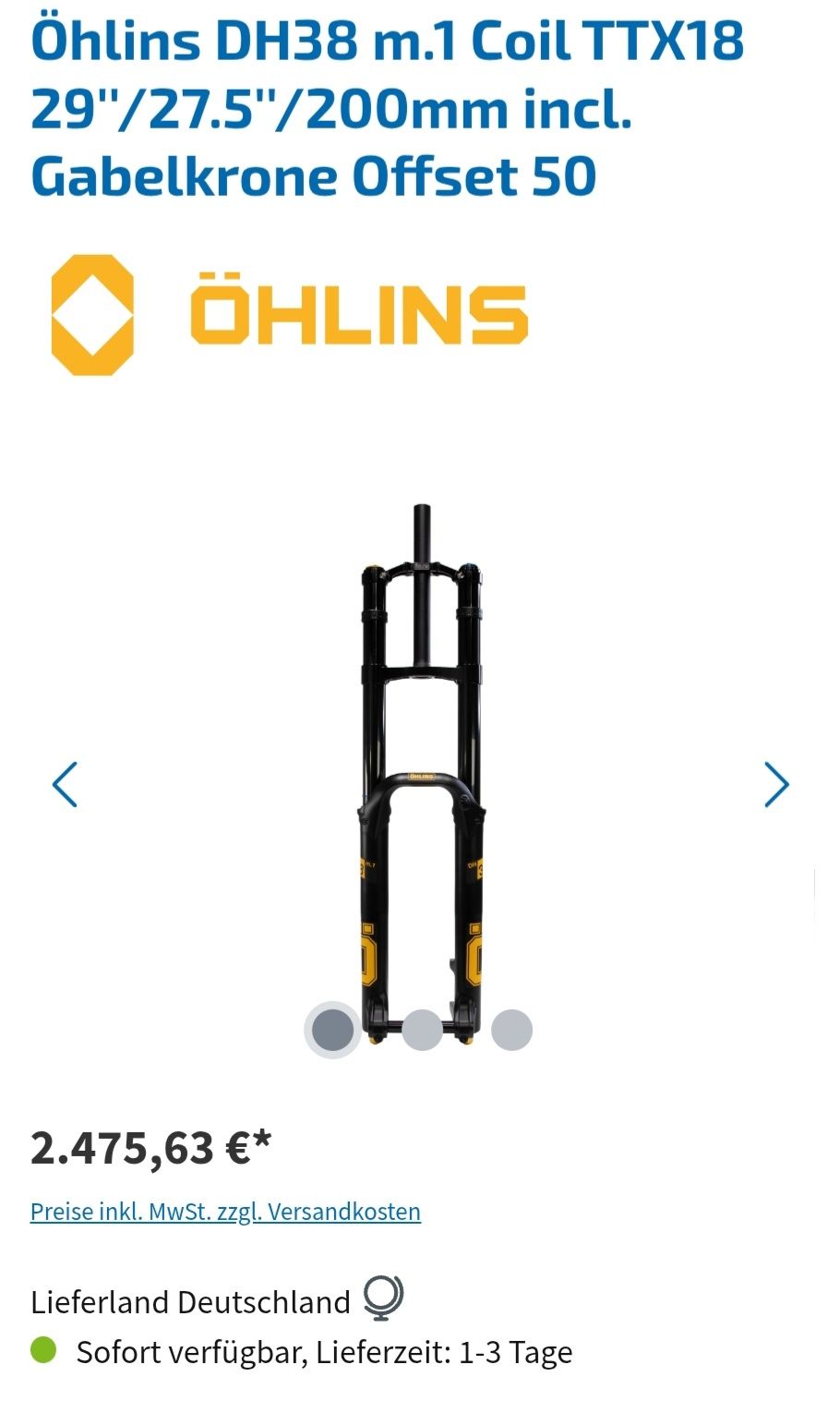 Öhlins DH38 m.1 Coil TTX18 29'/27.5'/200 2026