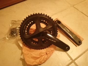 Używany Shimano 105 R7000 50/34 175 mm Kurbelarmlänge + Umwerfer Drivetrain & Pedals