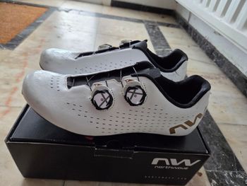 Northwave, Revolution 3 Wielrenschoenen Wit/Brons Heren