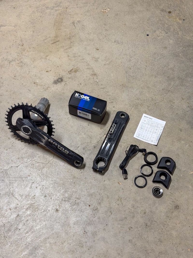 Used Rotor 2INPower DM MTB Powermeter Crank 2024 Drivetrain & Pedals