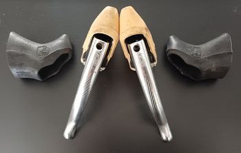 Campagnolo, Record Brake Levers with White and Black Hoods