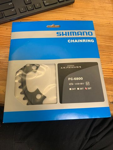 Used Shimano FC-6800 39t 2019 Drivetrain & Pedals