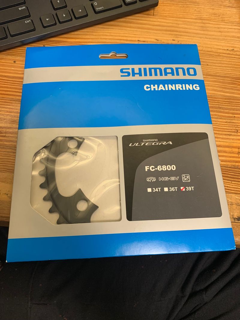Used Shimano FC-6800 39t 2019 Drivetrain & Pedals