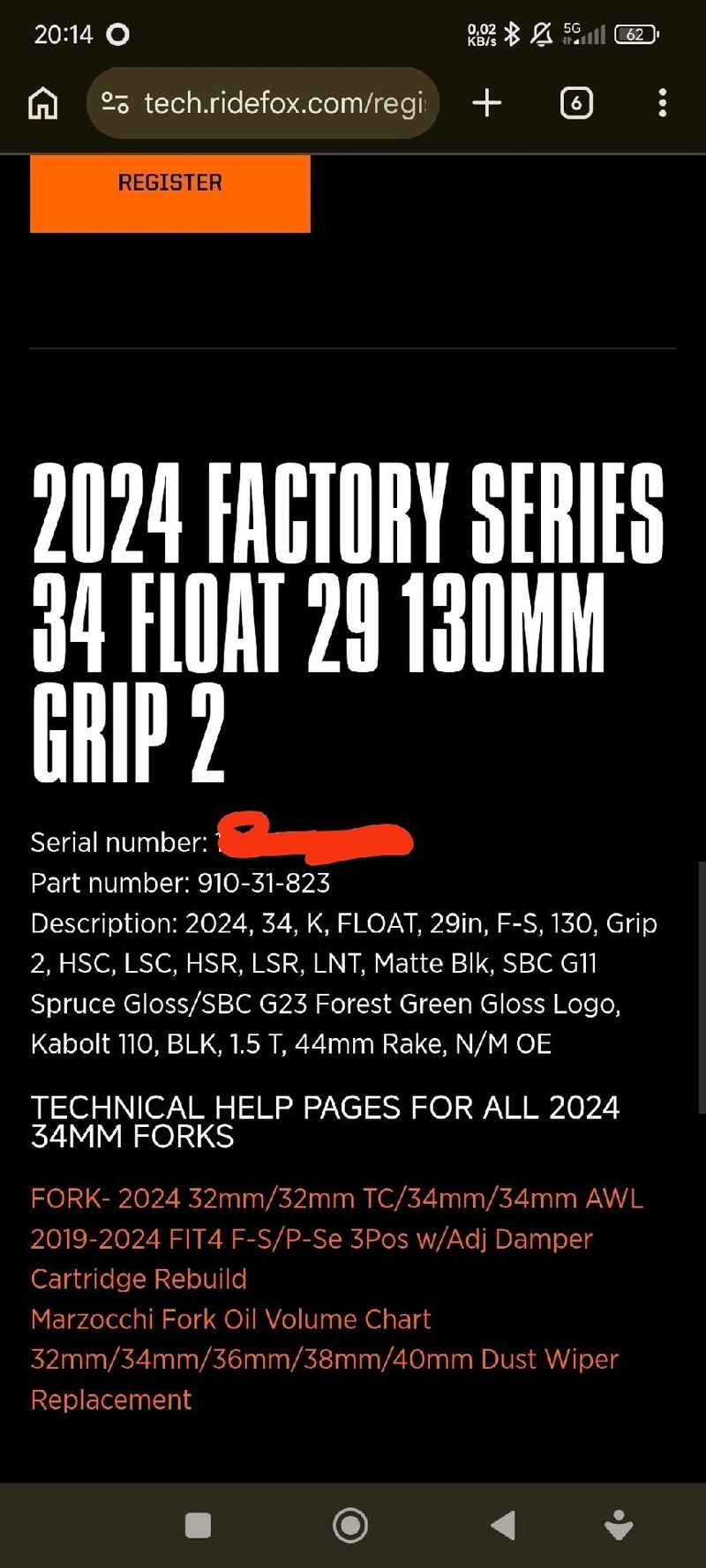 Używany Fox 34 Factory 2024 bike — zdjęcie 7 z 7