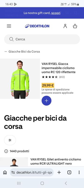 Brugt Van Rysel Giacca Ciclismo Impermeabile bike — billede 3 af 3