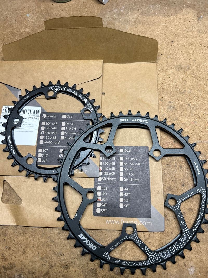 DECKAS corone guarnitura 50T 36T corsa strada 2025 Drivetrain & Pedals d'occasion