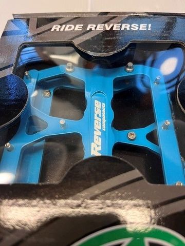 Used Reverse Components Escape Flat Pedals Light-Blue (Painted) bike — image 2 of 2