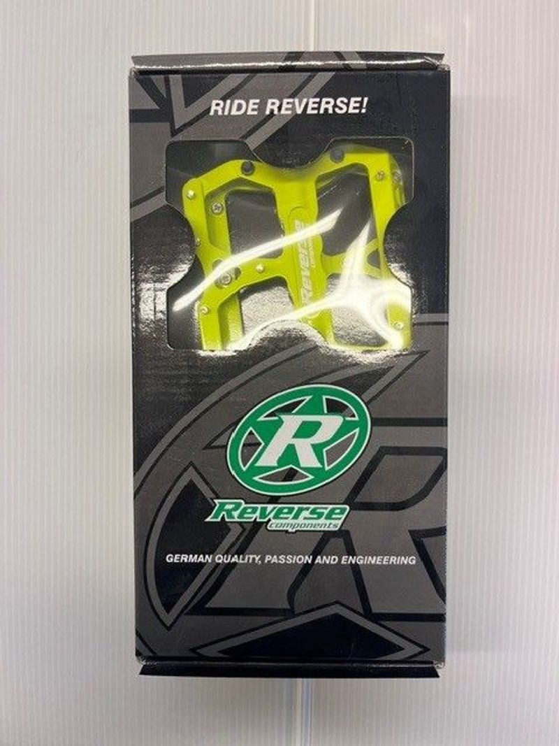 Used Reverse Components Escape Flat Pedals Neon-Yellow bike — image 2 of 2