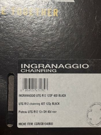 Used Miche INGRANAGGIO UTG R12 12SP 40D BLACK bike — image 4 of 4