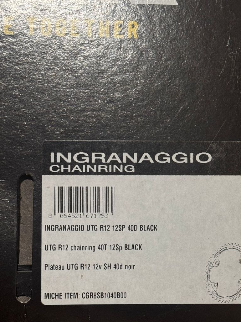 Used Miche INGRANAGGIO UTG R12 12SP 40D BLACK bike — image 4 of 4