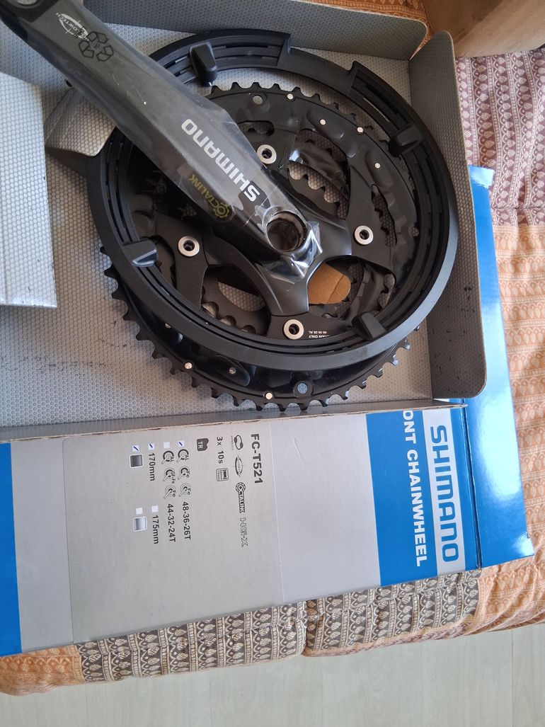 Used Shimano FC-T521 Octalink 3x10-speed with Chainring Guard 2026 bike — image 1 of 5