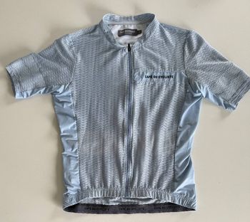 cafe du cycliste, Herren Radtrikot Gr. M, Mesh, Hellgrau/ Eisblau