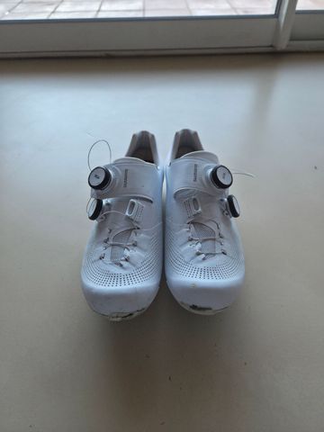 Shimano RC9 S-Phyre Blanc Large Cycling Shoes usato