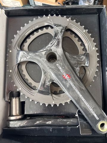 Campagnolo Super Record 53-39 175mm Drivetrain & Pedals usato
