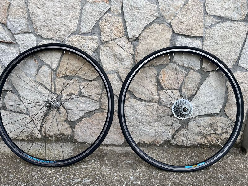 Gebrauchtes GIPIEMME Cerchi bici da corsa freni rim completi di copertoni Continental Ultra Sport e corpetto Campagnolo 8v 13-28 Wheels