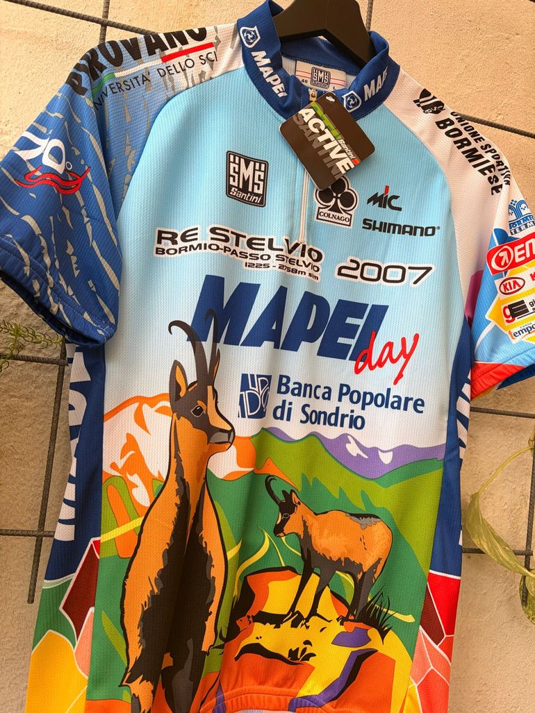 Used Santini X Mapei RE Stelvio Fahrradtrikot Rennrad Trikot GR L 2007 bike — image 4 of 8