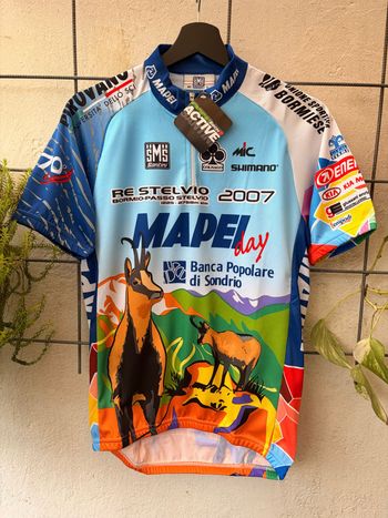 Used Santini X Mapei RE Stelvio Fahrradtrikot Rennrad Trikot GR L 2007 bike — image 2 of 8