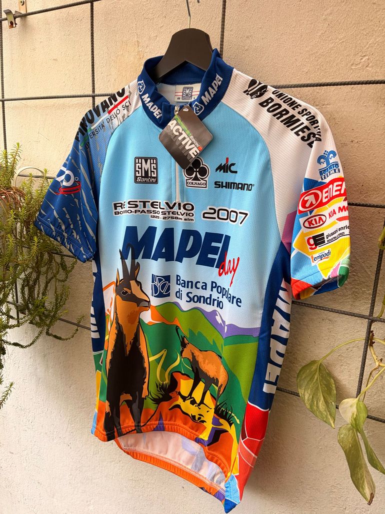 Used Santini X Mapei RE Stelvio Fahrradtrikot Rennrad Trikot GR L 2007 bike — image 3 of 8