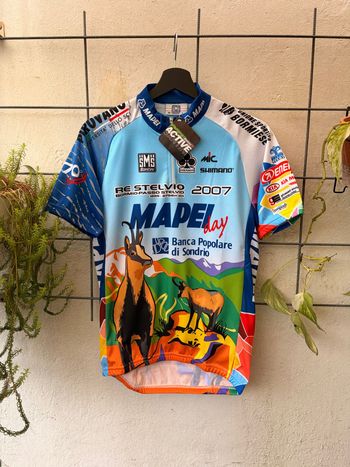 Used Santini X Mapei RE Stelvio Fahrradtrikot Rennrad Trikot GR L 2007 bike