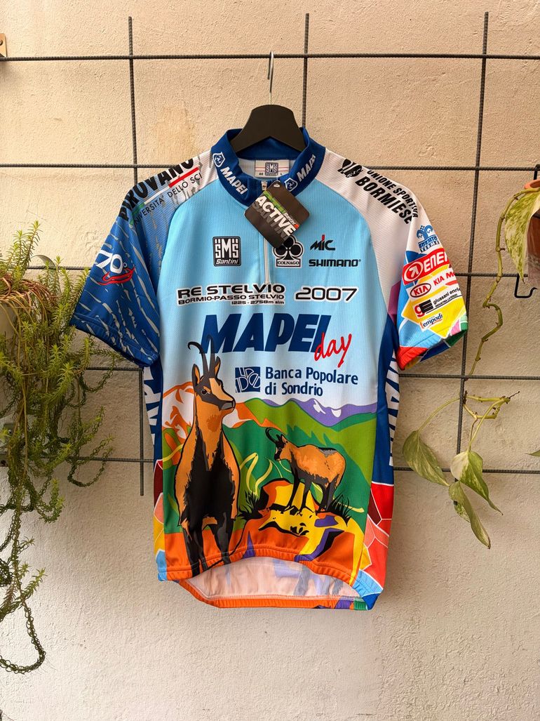 Used Santini X Mapei RE Stelvio Fahrradtrikot Rennrad Trikot GR L 2007 bike — image 1 of 8