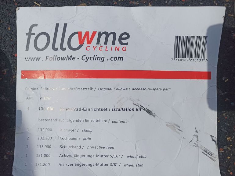 Used FollowMe Tandemkupplung Komplettset für Kinderfahrrad bike — image 3 of 9