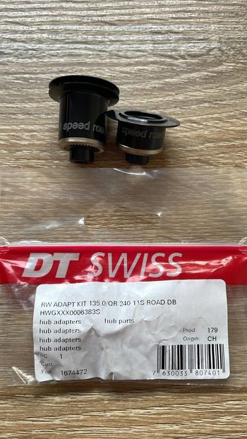 Dt Swiss, Conversion Kit 240s Hub 15x100mm Thru Axle