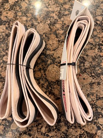 Used Bontrager R3 Hard-Case Lite Road Tire Pink Sidewall bike — image 2 of 3