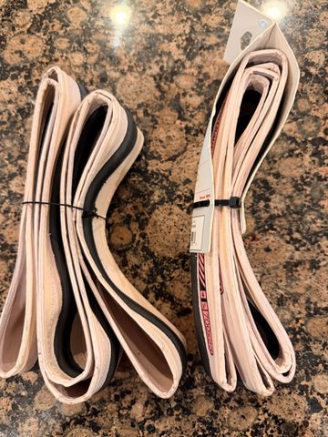 Used Bontrager R3 Hard-Case Lite Road Tire Pink Sidewall bike — image 2 of 3